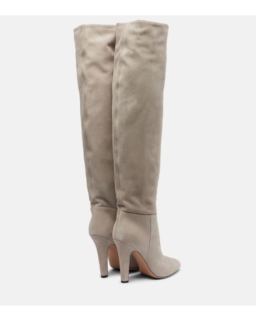 Paris Texas Natural Elsa 100 Suede Over-The-Knee Boots