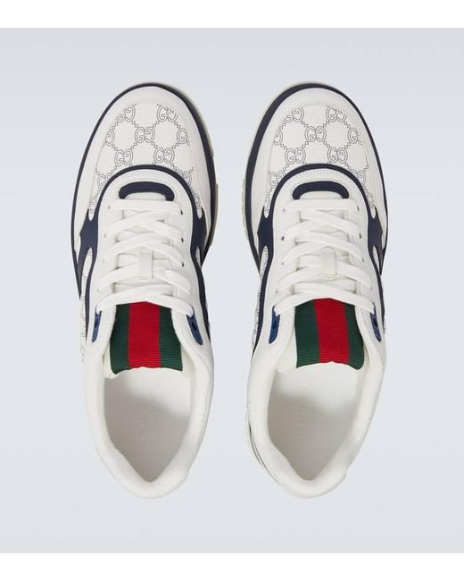 Gucci Sneakers Re-Web Aus Leder in White für Herren