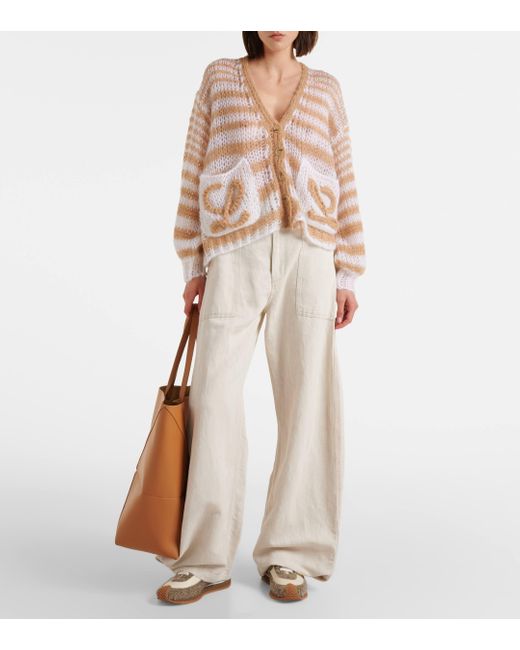 Loewe Natural Anagram Wool-Blend Cardigan