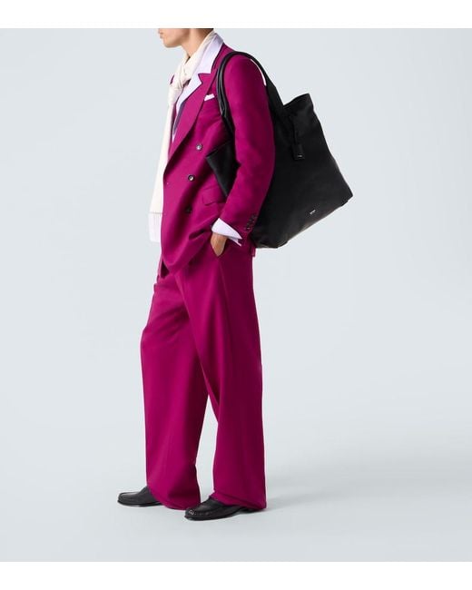 Tom Ford Black Leather Tote Bag for men