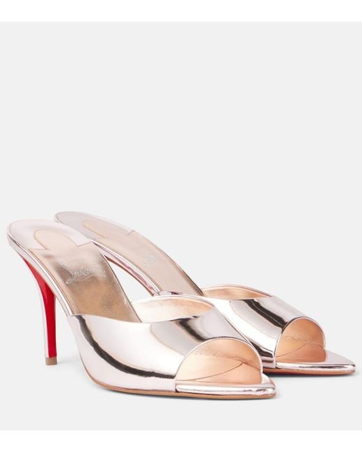 Christian Louboutin Pink Miss Z 80 Leather Mules