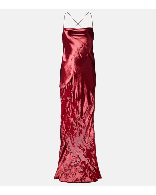 The Sei Red Open-Back Gown