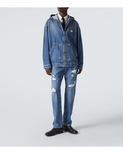 Jeans Con Efecto Desgastado Dolce & Gabbana de hombre de color Blue
