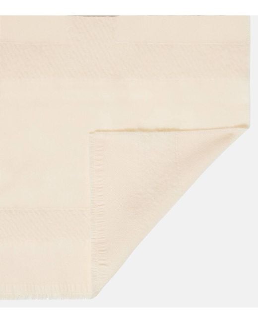 Totême  Natural Monogram Wool And Alpaca-Blend Scarf