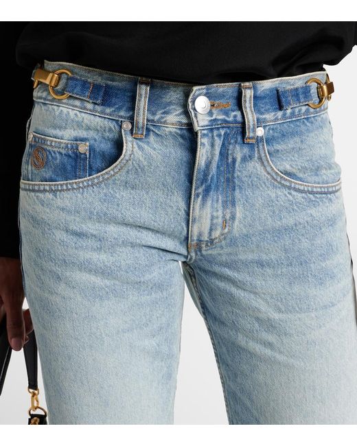 Stella McCartney Blue High-Rise Slim Jeans
