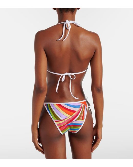 Emilio Pucci White Printed Bikini Bottoms