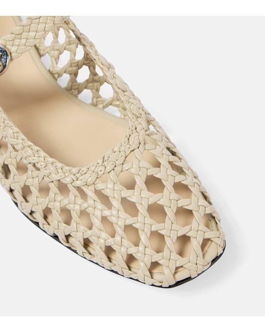 Le Monde Beryl Natural Woven Leather Ballet Flats