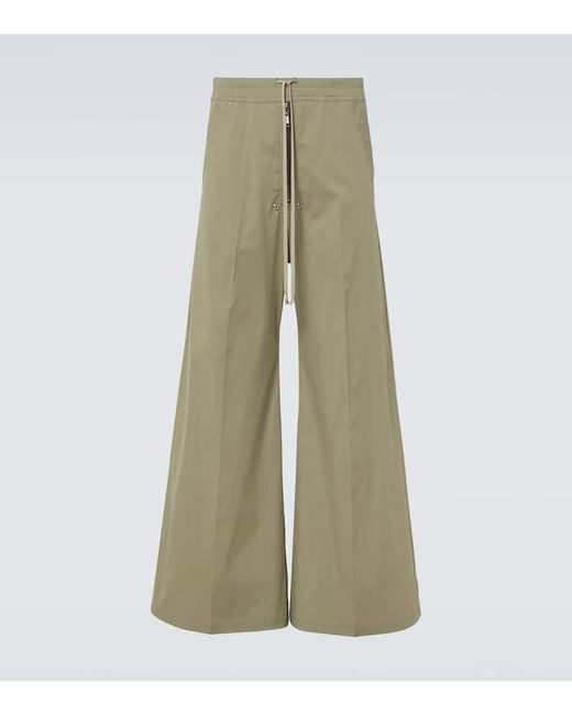 Rick Owens Natural Bela Cotton Poplin Wide-Leg Pants for men
