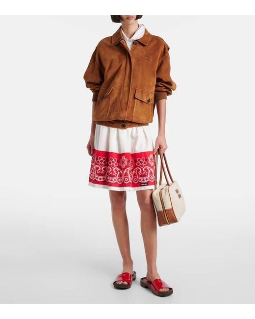 Miu Miu Natural Tote Beau Aus Canvas Mit Leder