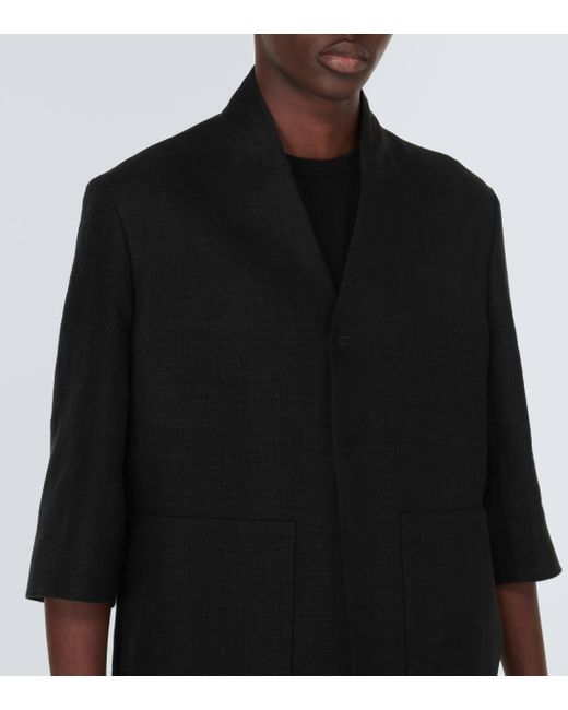 Zegna Black Oasi Lino Linen Jacket for men