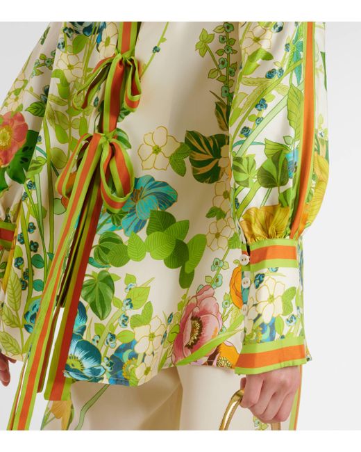 ALÉMAIS Yellow Constance Floral Silk Shirt