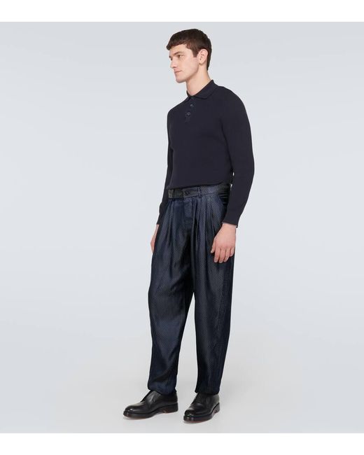 Pantaloni con stampa di Giorgio Armani in Blue da Uomo