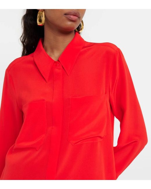 Camisa Sophisticated Volumes de seda Dorothee Schumacher de color Red