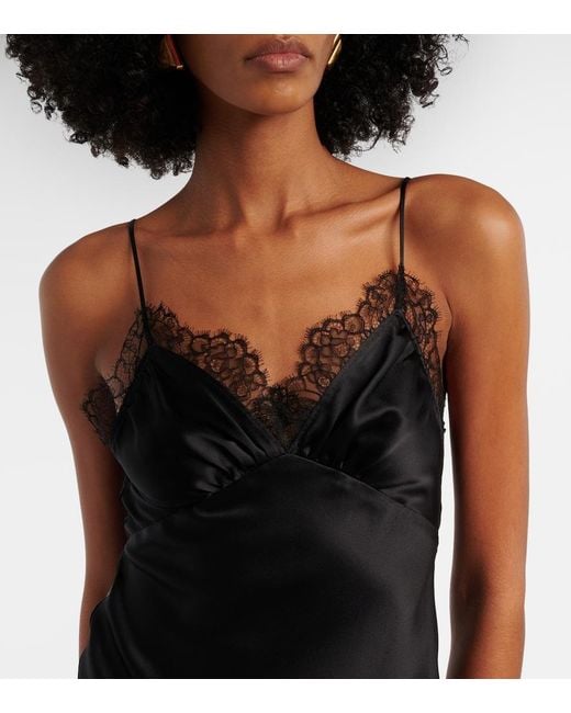 Nili Lotan Black Sylas Silk Satin Gown