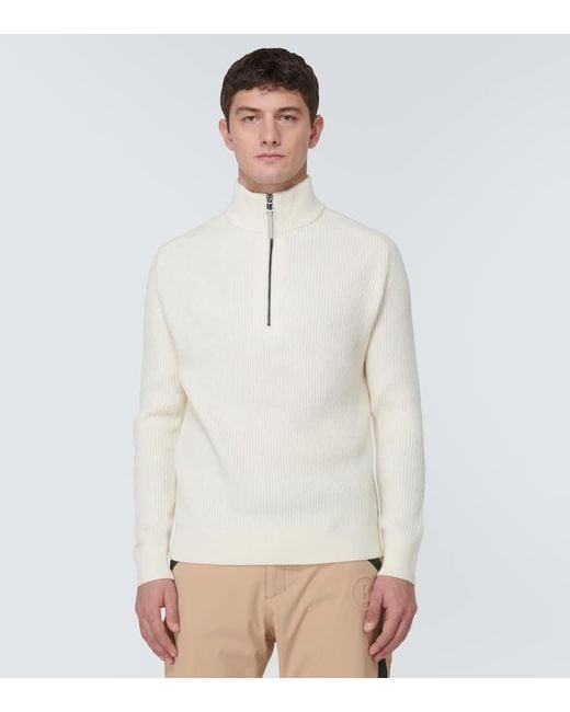 Bogner White Darvin Wool And Cashmere Half-zip Sweater for men
