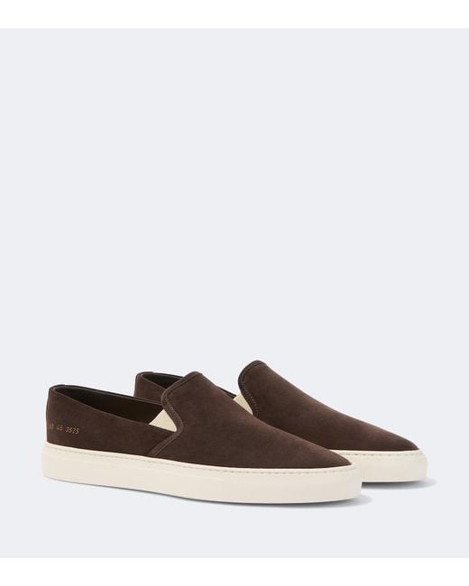Common Projects Brown Suede Slip-On Shoes for men
