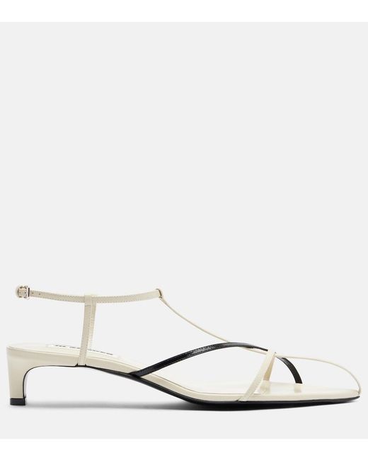 Jil Sander White Leather Sandals
