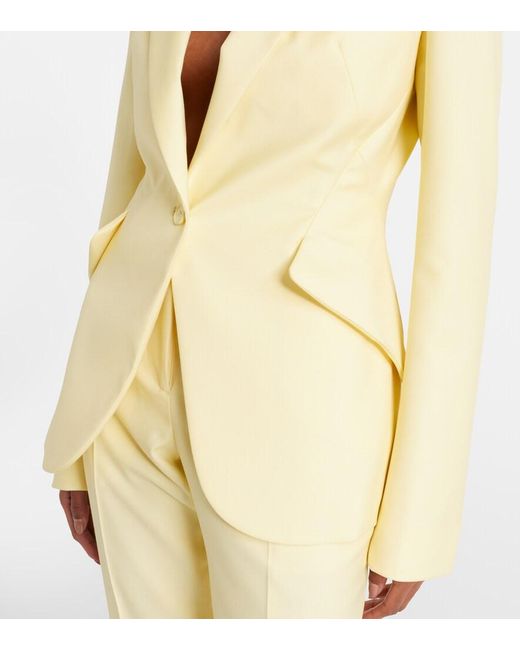 McQueen Natural Single-Breasted Blazer