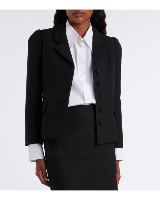 ShuShu/Tong Black Wool And Silk Jacket