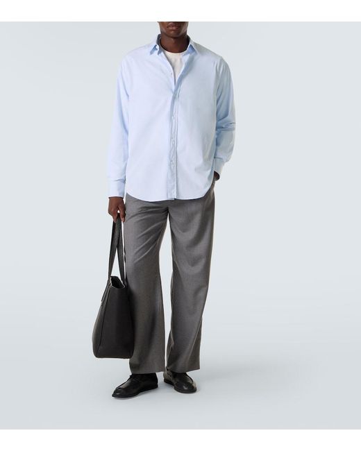 The Row Blue Granada Cotton Chambray Shirt for men