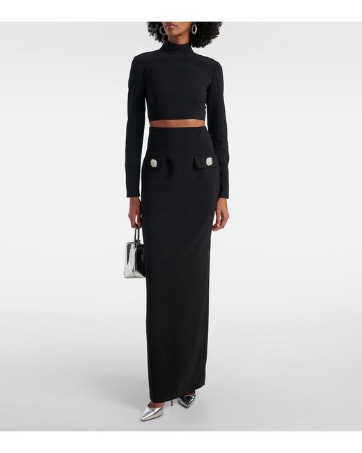 Costarellos Black Cropped Top
