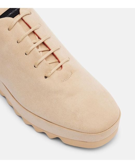 Stella McCartney Natural Sneakelyse Alter Suede Sneakers