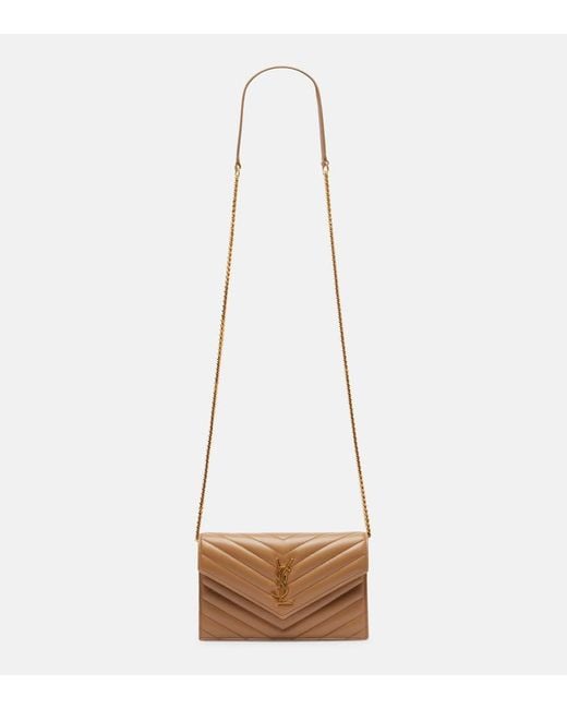 Saint Laurent White Portemonnaie Mit Kettenriemen Cassandre Envelope