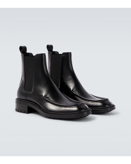 Saint Laurent Black Joe Leather Chelsea Boots for men