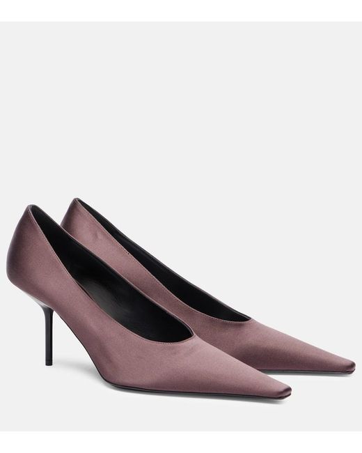 Victoria Beckham Purple 75 Satin Pumps