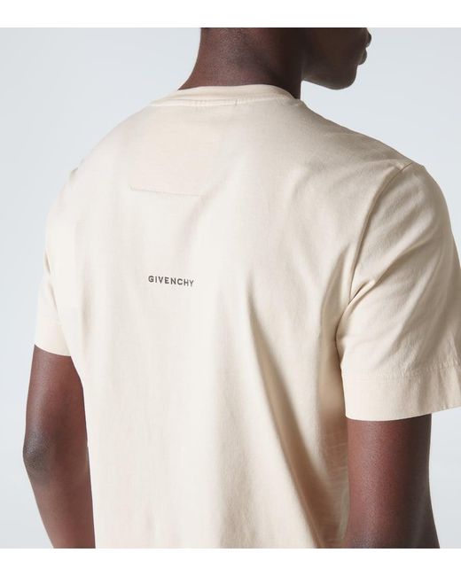 T-shirt in jersey di cotone di Givenchy in Natural da Uomo