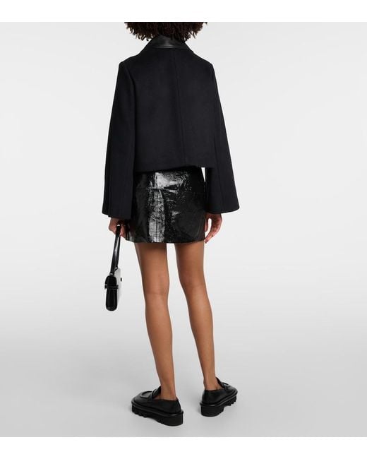Proenza Schouler Black Cropped Wool-Blend Jacket