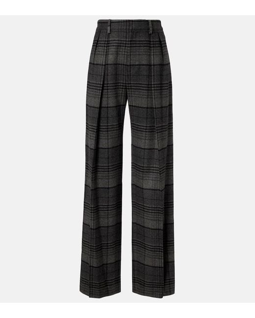Ralph Lauren Black Weite Hose Jody Aus Wolle