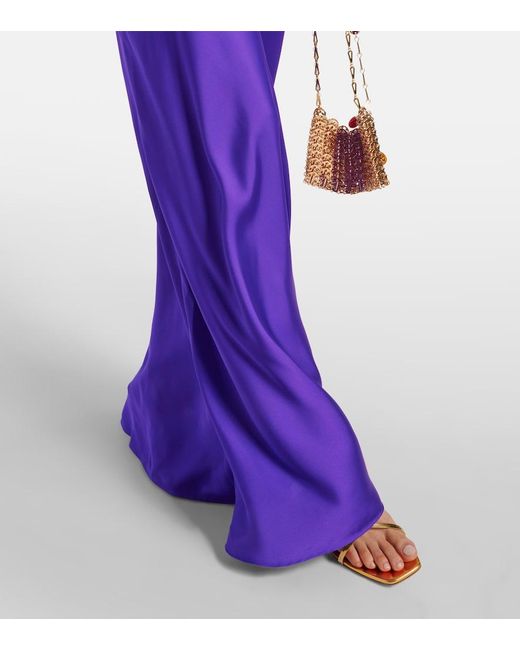 Rabanne Purple Chain-Detail Maxi Skirt