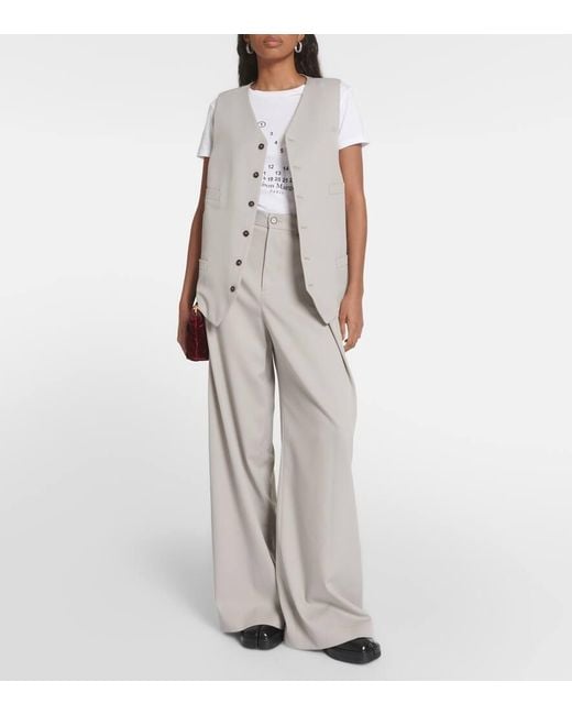 MM6 by Maison Martin Margiela Gray Jackets And Vests