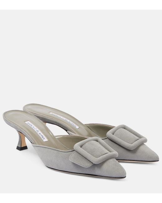 Mules Maysale 50 di Manolo Blahnik in Gray