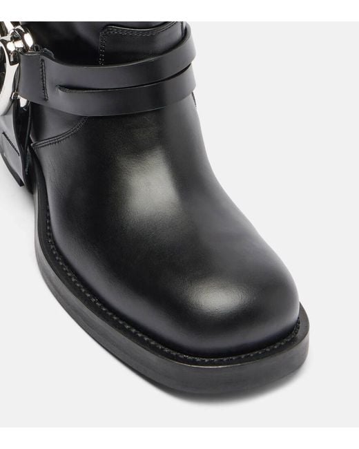 Bottes Double Heart En Cuir Mach & Mach en coloris Black