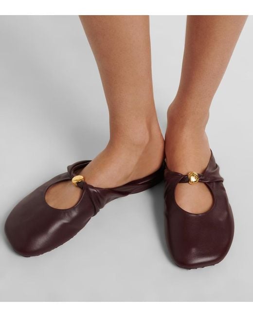 Mules Pebble Soft di Loewe in Brown