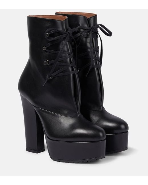 Alaïa Black Trekk 135 Leather Ankle Boots