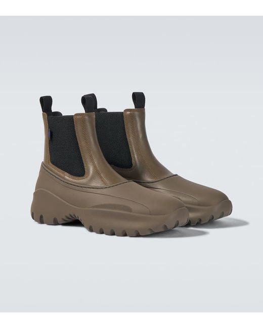 Burberry Chelsea Boots Aus Leder in Brown für Herren