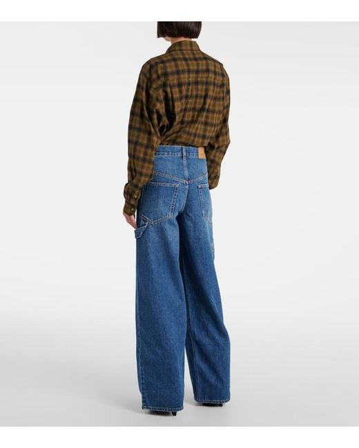 Isabel Marant Blue Solene Cargo Jeans