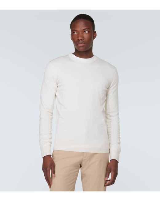 Zegna White Cashmere And Silk Sweater for men