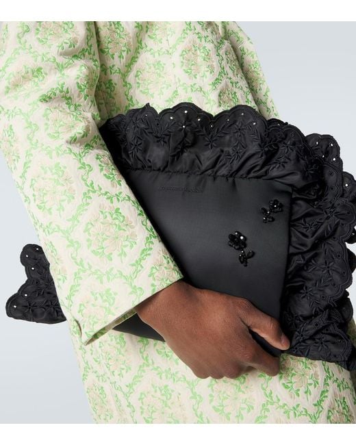 Simone Rocha Black Pillowcase Embellished Clutch for men