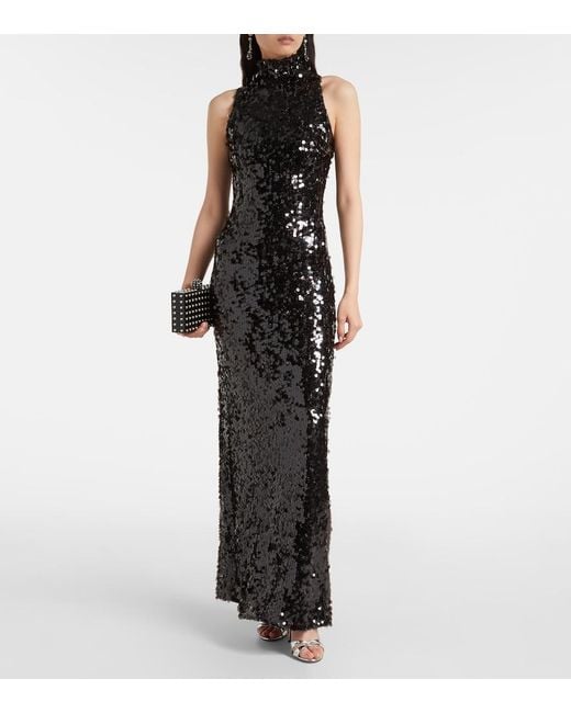 Christopher Esber Black Cristalla Embellished Gown
