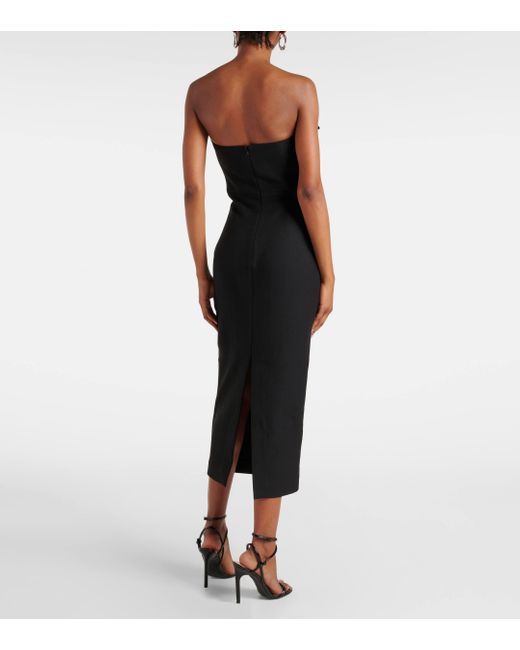 Roland Mouret Black Crepe Bustier Dress