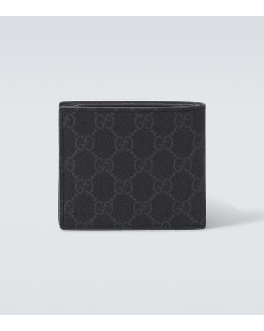 Gucci Black Wallet With gg Detail for men
