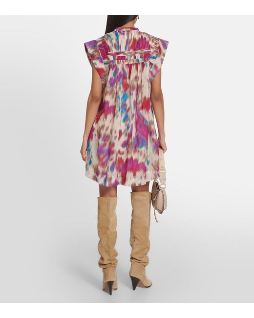 Isabel Marant Purple Leaza Cotton Minidress