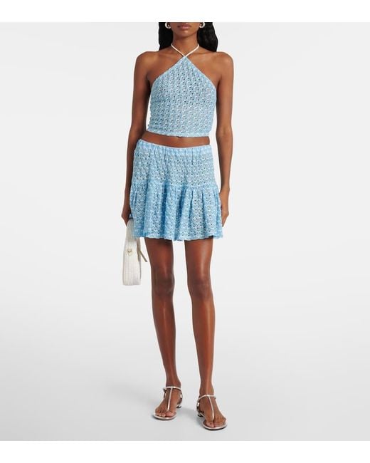 Missoni Blue Minirock Aus Haekelstrick