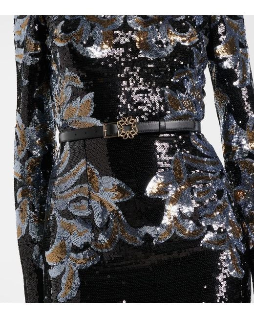 Elie Saab Black Robe Mit Pailletten
