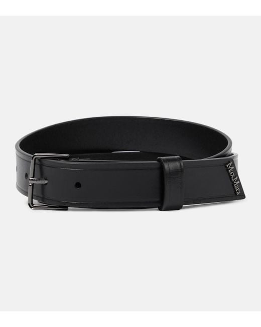 Max Mara Black Leather Belt