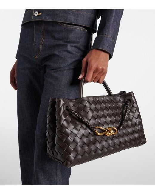 Bottega Veneta Black East-West Andiamo Leather Tote Bag